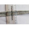 Marl grey insertion cord with braided cord look, close-up capture with the ruler