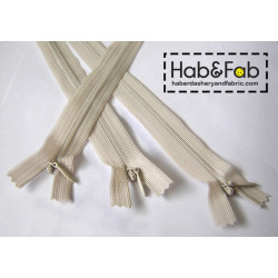 invisible zip beige - length from 22cm to 60cm