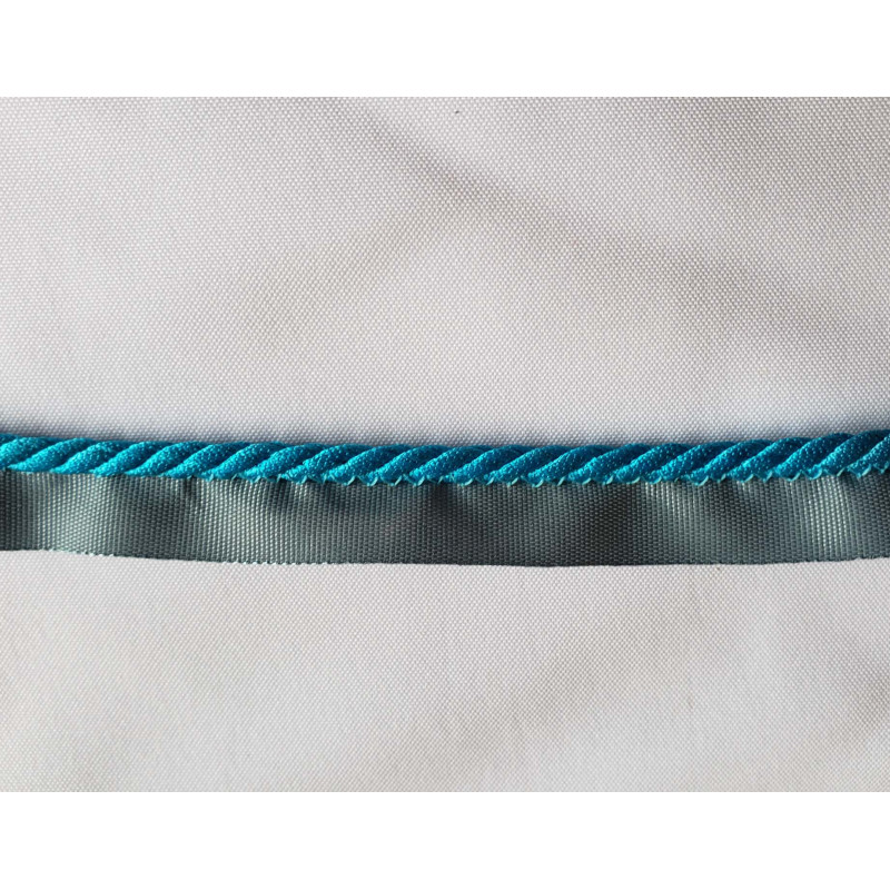 Flanged piping cord 5mm - turquoise