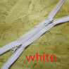 double slider zip - white -plastic zip - 160cm long