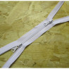 double slider zip - white -plastic zip - 130cm long