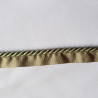 Flanged insertion cord, 5mm wide in beautiful sage color on white background