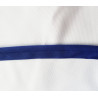 Plain, royal blue flanged piping cord on white background