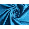 Double gauze fabric with gold speckles - 100% cotton fabric in intense sea blue color twisted the table