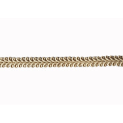 Scroll upholstery braid, 9mm wide  in  natural color, on white background