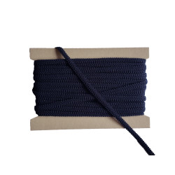 Scroll upholstery braid, 9mm wide  in  navy color, full reel on white background