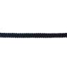 Scroll upholstery braid, 9mm wide  in  navy color, on white background