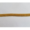 Upholstery braid, 9mm wide  in goldcolor, close up on the braid