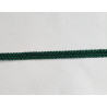 Upholstery braid, 9mm wide  in dark green color, close up on the braid