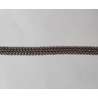 Upholstery braid, 9mm wide  in dark grey color, close up on the braid