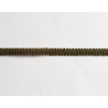 Scroll upholstery braid, 9mm wide  in olive green color, on a white background