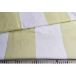 Extra wide stripes - light  yellow&white - 100% cotton, the capture with the ruler