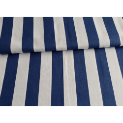 dark blue&white stripes 25mm/25mm- medium cotton fabric, the capture with the fold