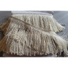 Thick bullion fringing - 125mm (5'') in ivory color, luxury trim for upholstery