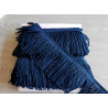 Thick bullion fringing - 125mm (5'') in navy color, luxury trim for upholstery