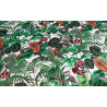 Palm paradise - beige background, printed velvet fabric, capture on full width of the fabric