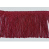 Thick bullion fringe - 150mm (6'') -  burgundy color, close up on fringing