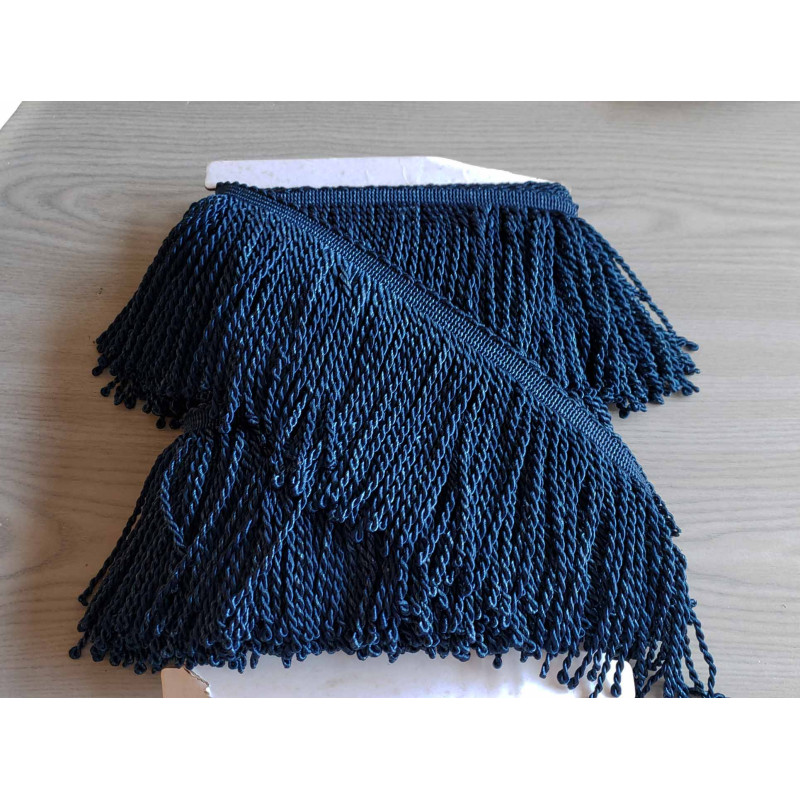 Thick bullion fringe - 150mm (6'') -  navy , full reel on the table