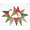 Christmas bunting panel- Gingerbread man, ready-made bunting placed on the white background
