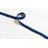 Upholstery braid, 9mm wide  in royal blue color, close up on the braid