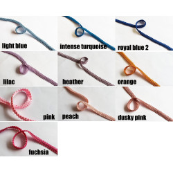 Upholstery braid, set of 10 colors