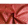 Metallic gold stars on the red background - 100% Cotton fabric, the capture with the twist