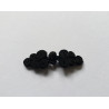 Chinese frog fastener in black color on white background