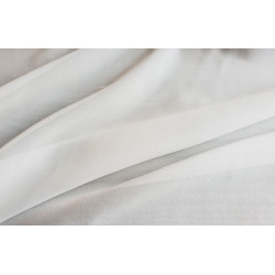 100% silk georgette - off-white color, capture of the fabric with the fold across the capture