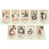 Christmas bunting panel- Victorian Christmas postcards, placed on the white background