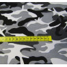 Camouflage white- grey-black - French terry jersey with looped back with measuring tape