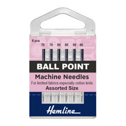 Sewing Machine Needles - Ball Point - Mixed - 6 Pieces