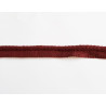 insertion cord with braided cord look, burgundy color, close-up capture on the white background