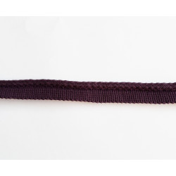 insertion cord with braided cord look, purple color, close-up capture on the white background