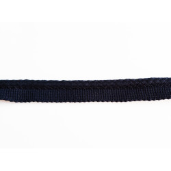 insertion cord with braided cord look, navy color, close-up capture on the white background