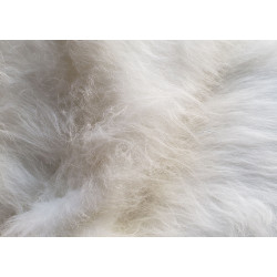 Luxury long pile faux fur fabric - ivory color