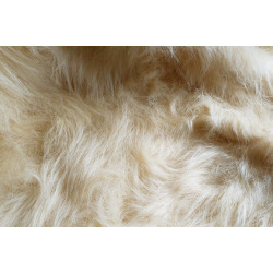 Long pile faux fur fabric - gold beige