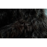 Long pile faux fur fabric - black