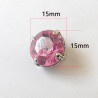 crystal glass buttons - fuchsia - medium