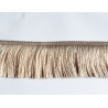 silky cut fringe - beige sand color - 60mm long on a white background