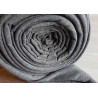 Sweatshirt jersey fabric - dark blend  grey, to photo shows the roll of the fabric