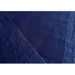 Sweatshirt jersey fabric - navy, to photo shows both sides of the fabric