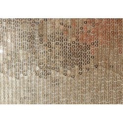 flexible sequin fabric- gold color, close up on sequins