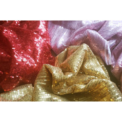 set of 3 colors - flexible sequin fabric