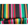 Outdoor water resistant  fabric - Mexican stripe - black