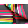 Outdoor water resistant  fabric - Mexican stripe - black