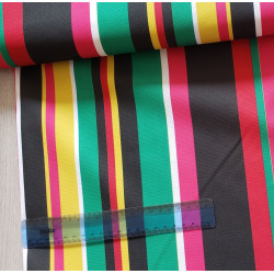 Outdoor water resistant  fabric - Mexican stripe - black