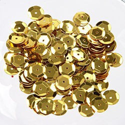   gold cup sequins - 8mm