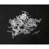  white iridescent bugle beads - 7mm