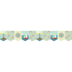 Outdoor fabric bunting panel - Retro Nautical - all flags