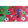 Outdoor fabric bunting panel - soccer theme -close up on flags